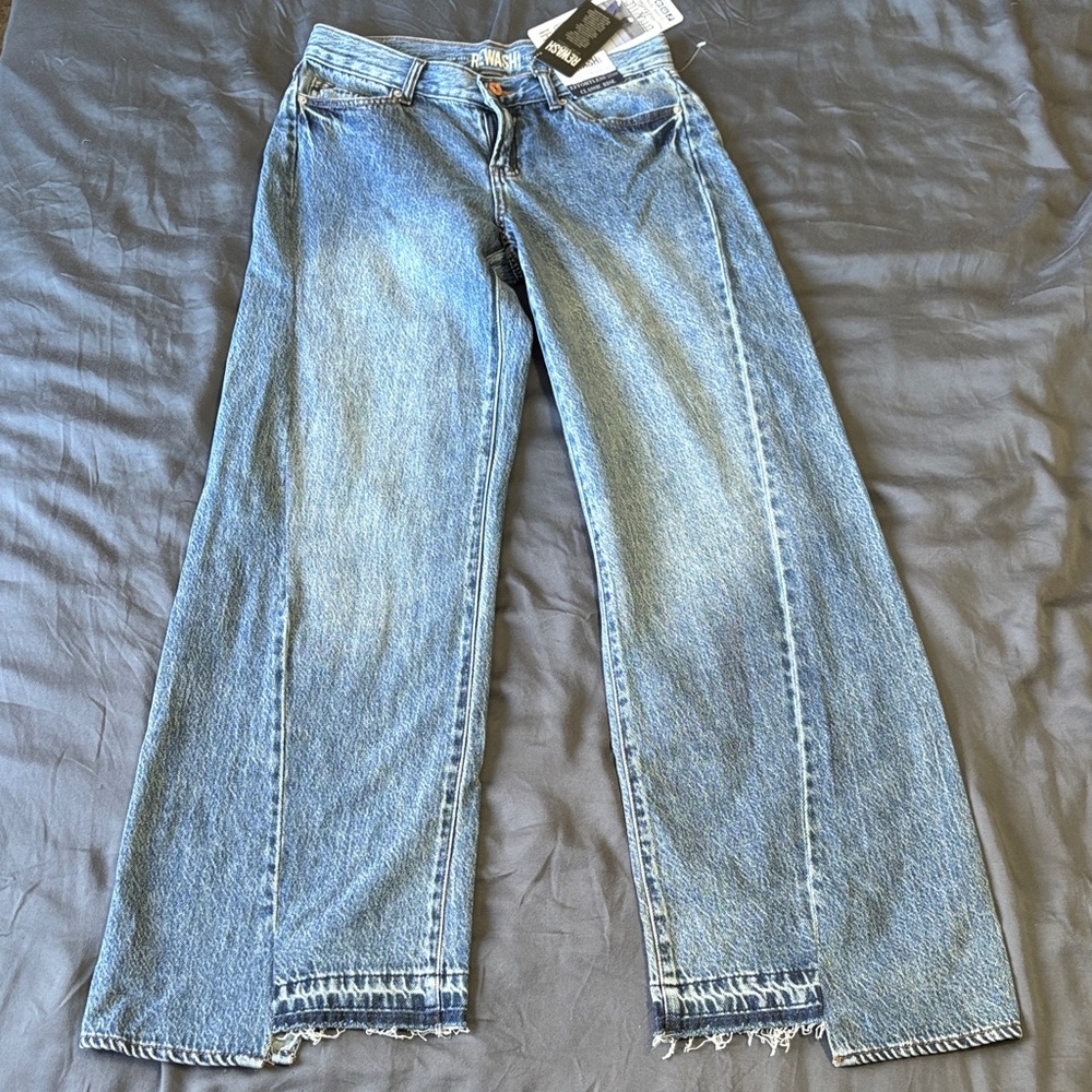 Rewash Blue Wide-Leg Jeans